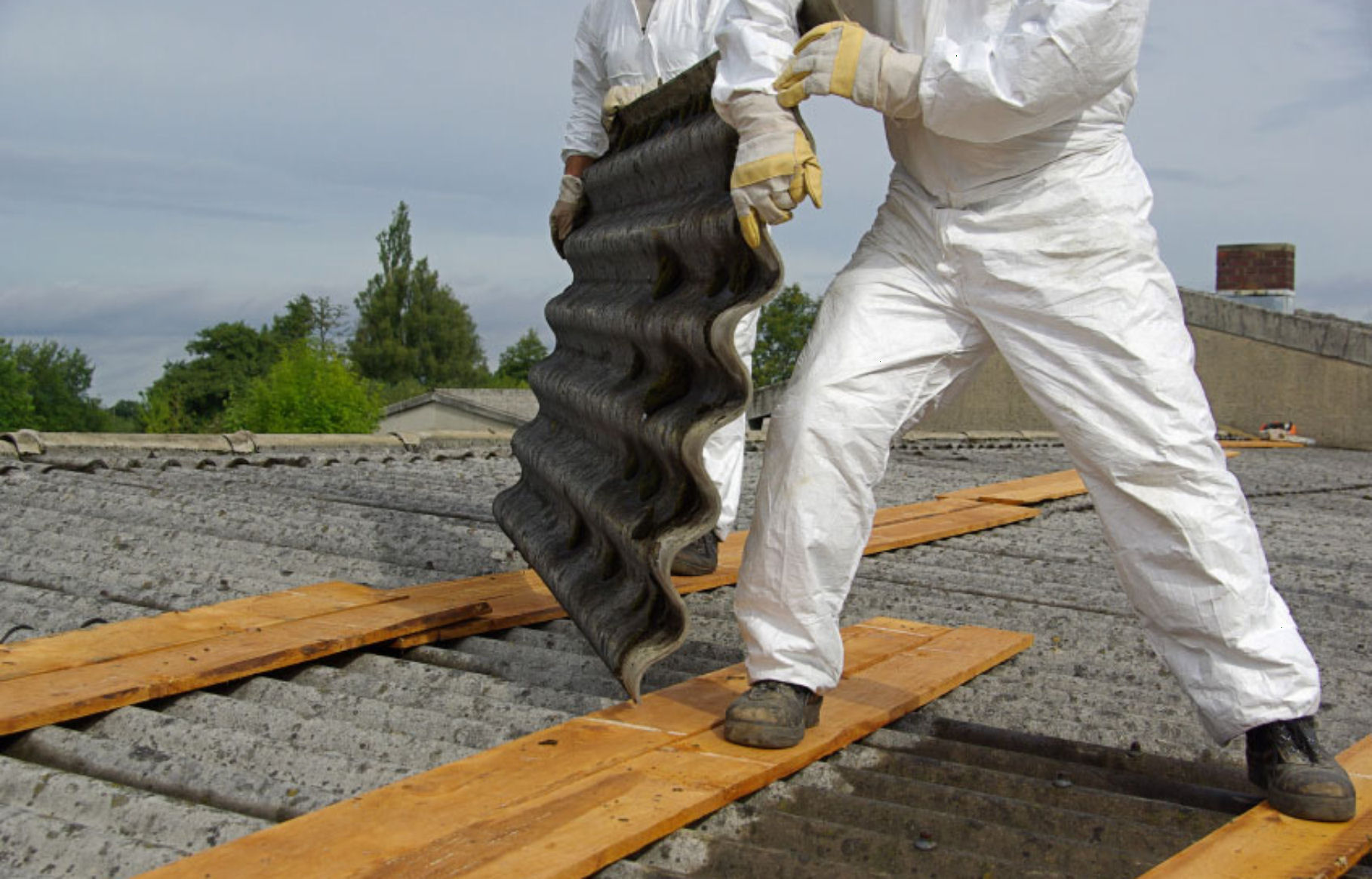 Solar on asbestos roof